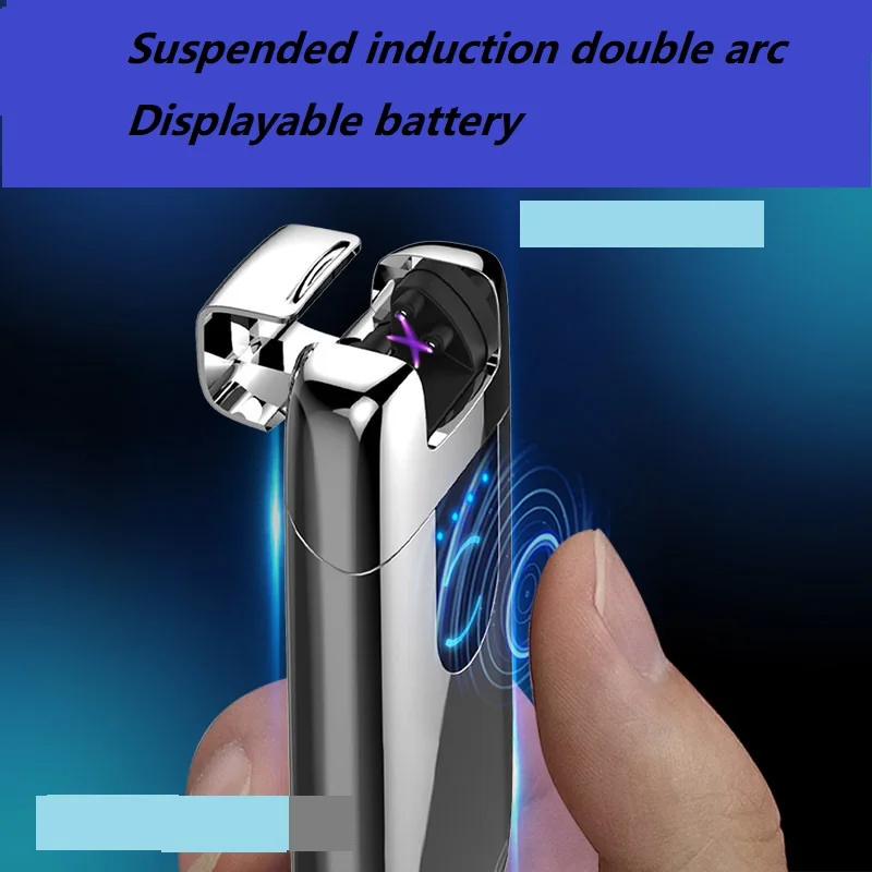 

Induction arc lighter custom windproof charging lighter creative usb electronic cigarette lighter smoking set
