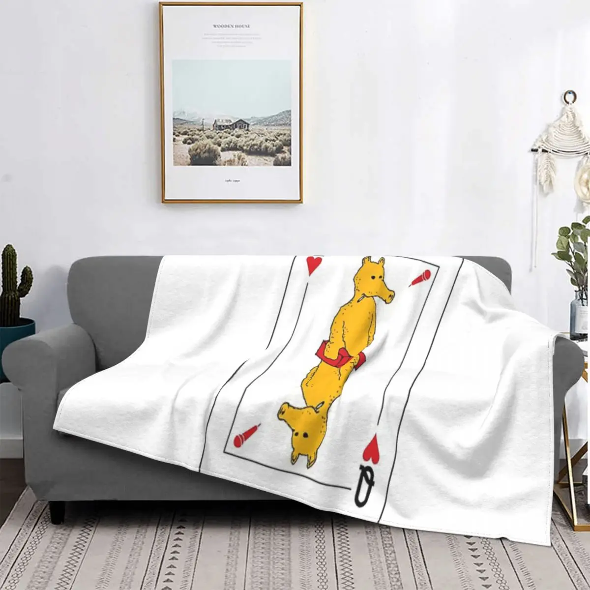 

Madlib-Manta Quasimoto con estampado de cartas para niños, colcha a cuadros con capucha, 135