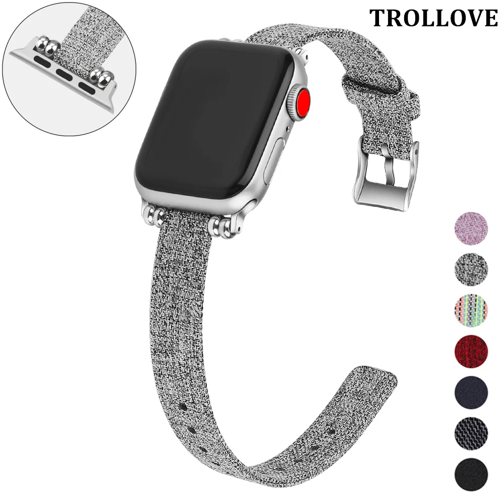 Ремешок нейлоновый для Apple Watch Band спортивный брезентовый браслет iwatch 42 мм 38 Series 3 2 1