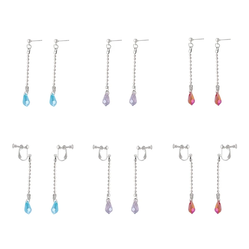 

Anime HUNTER-HUNTER Kurapika Earrings Ear Clip Metal Water Drop Trendy Unisex