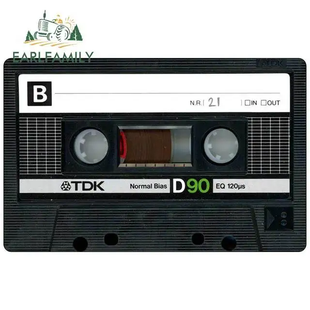 

EARLFAMILY 13cm For Audio Tape RV Car Stickers Car Refrigerators Decal Caravan Windows Motorcycle Sticker Waterproof Sunscreen