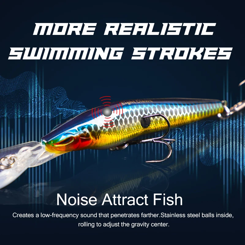 Плавающая рыболовная приманка в виде гольяна с восьми когтями 130F 130 мм 13 г BZY20