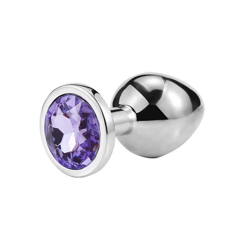 Light Purple Кролик девушка сексуальные костюмы Анальная пробка алюминиевый сплав кристалл попа бусины ювелирное Анальная пробка секс-игрушки для женщин мужчин костюмы - Цвет: Light Purple