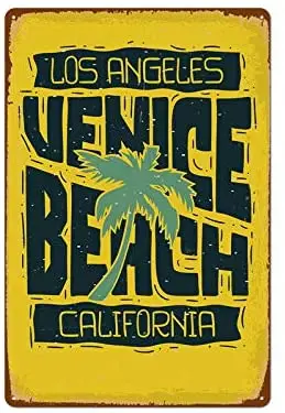 

Винтажная жестяная вывеска Венеция Пляжный плакат Декор кафе семейный Бар Ресторан 12x8 дюймов
