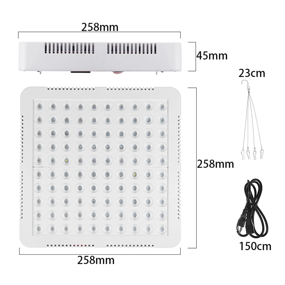 

3000W LED Grow Lights Lamp Panel Hydroponic Plant Growing Full Spectrum For Veg Flower Indoor Plant Seeds AC85-265V