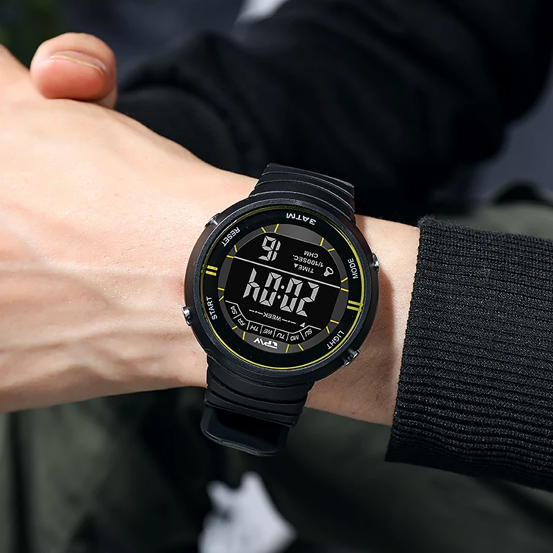 

Shock Resistant Watches Outdoor Sport 3ATM Waterproof Alarm Clock Canlender Black Light Tough Structure
