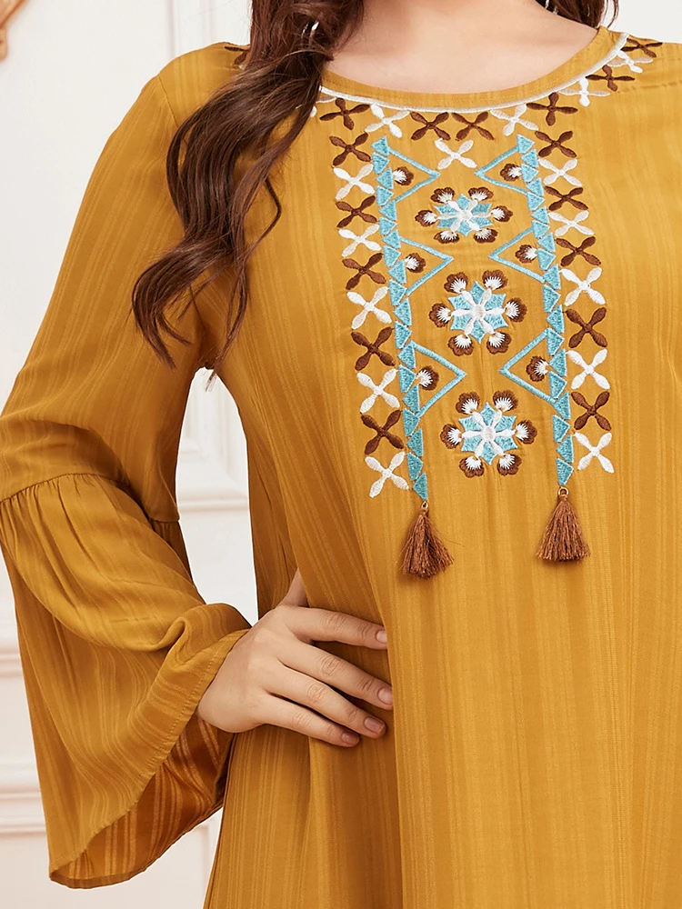 Женское платье Abaya Дубай пакистанское Турция ислам арабское мусульманское