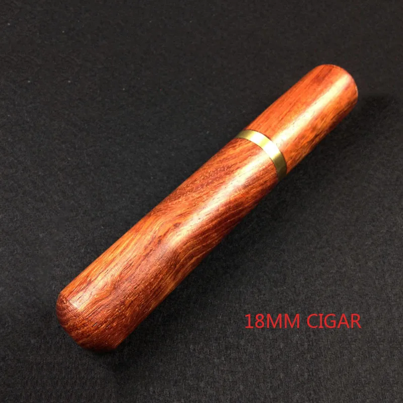 can hold 18mm cigar Cosy Moment 18/22/25 мм палисандр сигарная трубка чехол для хранения Куба сигары Портативный Hand-made деревянная коробка для хранения держатель для сигары YJ537 - Цвет: can hold 18mm cigar
