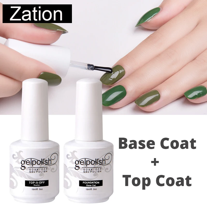 УФ гель Zation основа для основы Матовый верхний слой Гель лак ногтей праймер