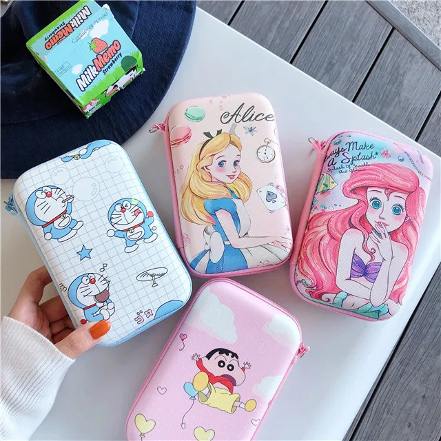 10 см* 16,2 см сумка на молнии для наушников power Bank большой ящик для хранения Cinnamoroll pomparin Русалка Алиса принцесса узор