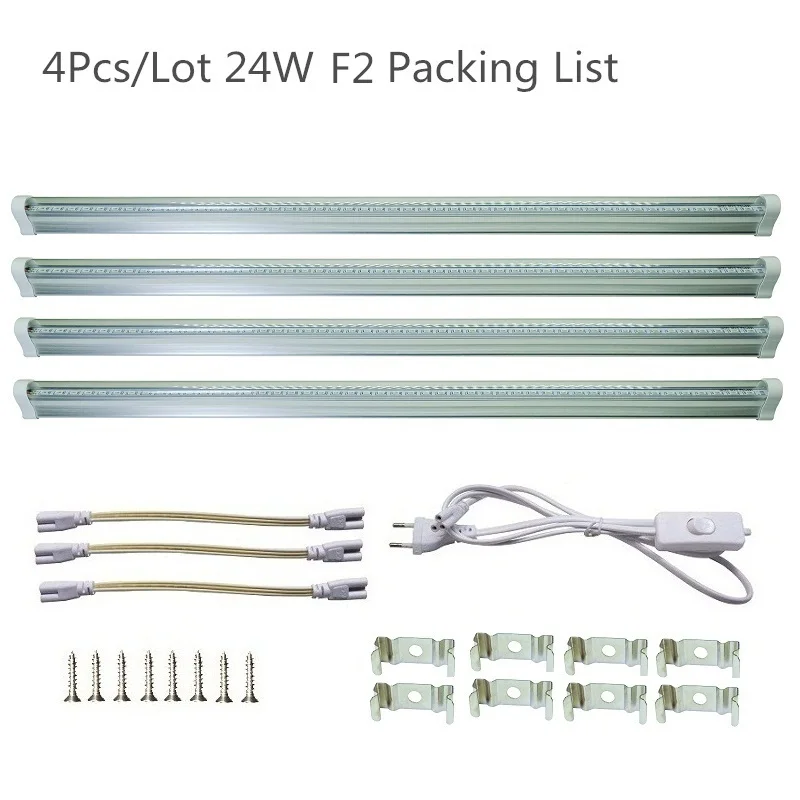 4Pcs 24W F2 Grow Led Gro светодиодный s Phyto лампы светодиодный светильник для растений 12 Вт 24 Вт светильник для растений светодиодный светильник для растений полный спектр светодиодный светильник для растений - Испускаемый цвет: 4Pcs 24W F2 Grow Led