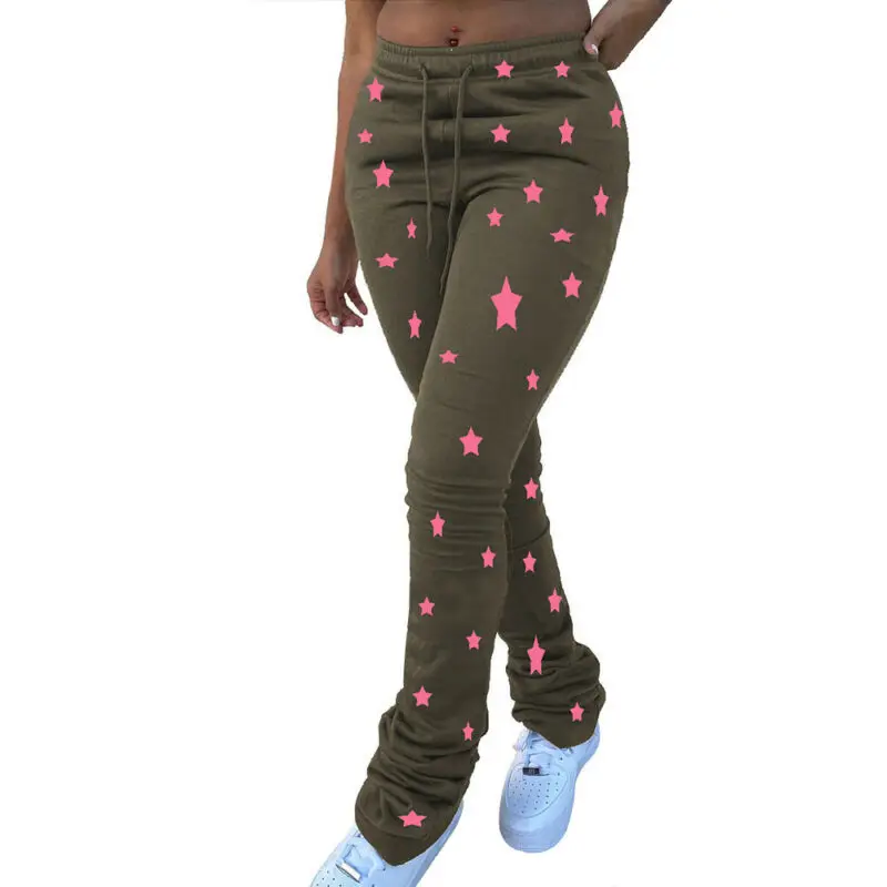 

Women Jeggings Pants Soft Sports Drawstring Distress Denim Trousers Size S-3XL