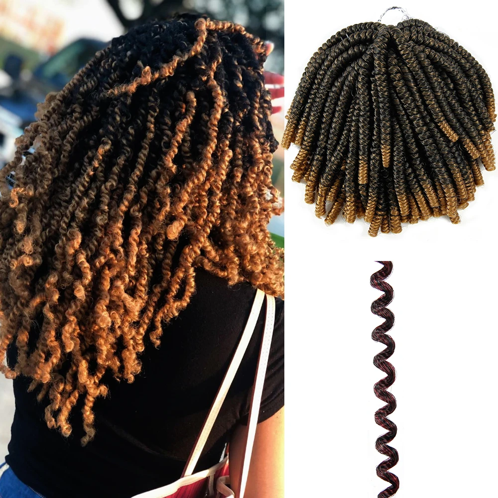 Омбре вязанные крючком косички синтетические волосы Nubian вьющиеся локоны