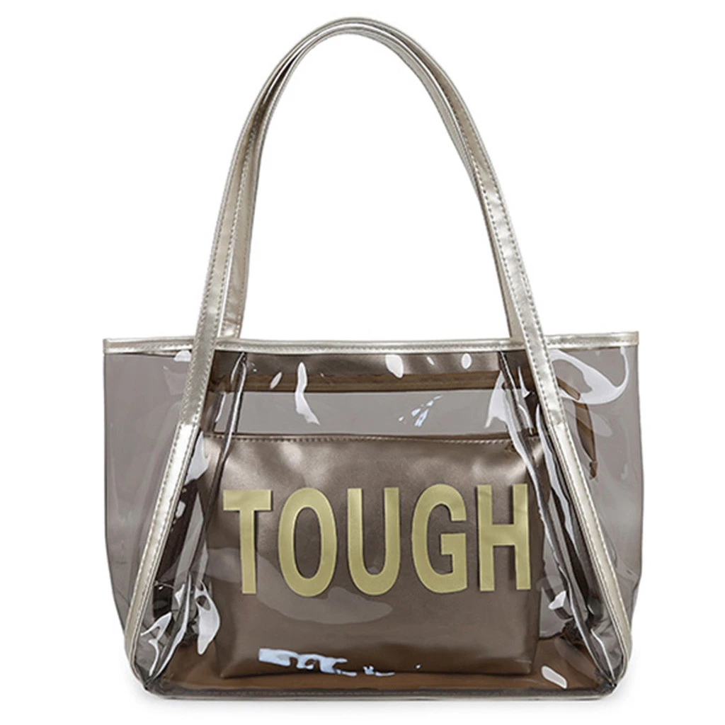 Прозрачные сумки через плечо из ПВХ женские желейные карамельных цветов сумочки