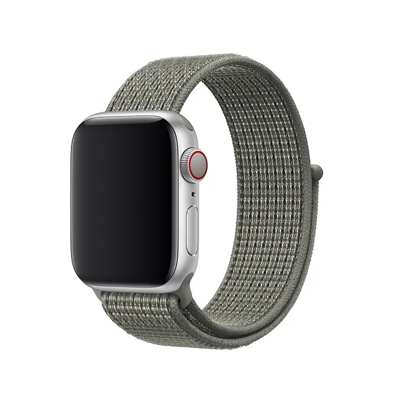 spruce fog Тканый нейлоновый ремешок для часов Apple Watch ремешок 40 мм 44 мм 38 мм 42 мм мягкая Спортивная петля для iWatch 5 4 3 2 1 дышащий ремешок - Цвет ремешка: spruce fog