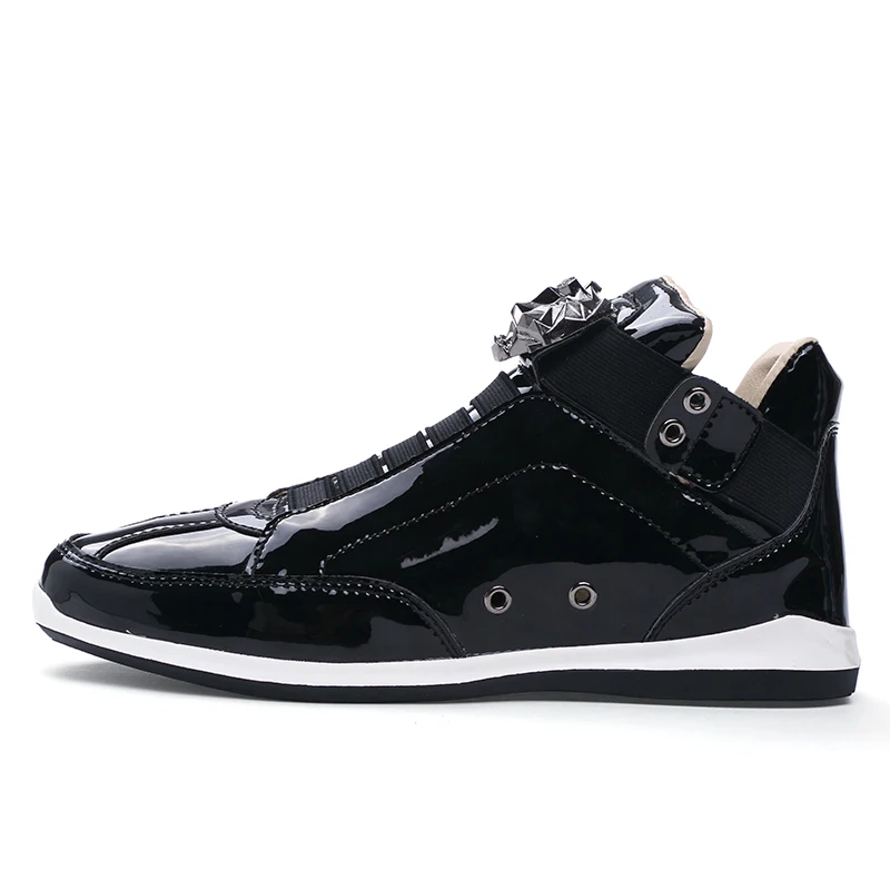 New Men's Sneakers High Top Sequined Rivet Men Flat Shoes Casual Zapatos Hombre Male zapatillas hombre Flats Botas | Обувь