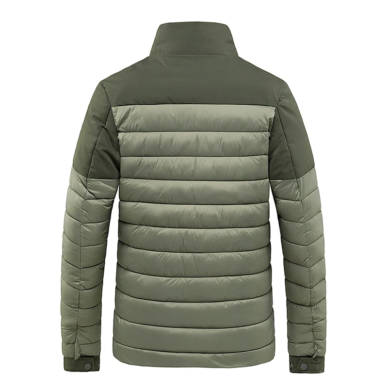 Autumn Winter Stand Collar Thick Warm Parkas Men Casual Fashion Patchwork Men's Windbreaker Coats 2021 New Jacket Padded Coats