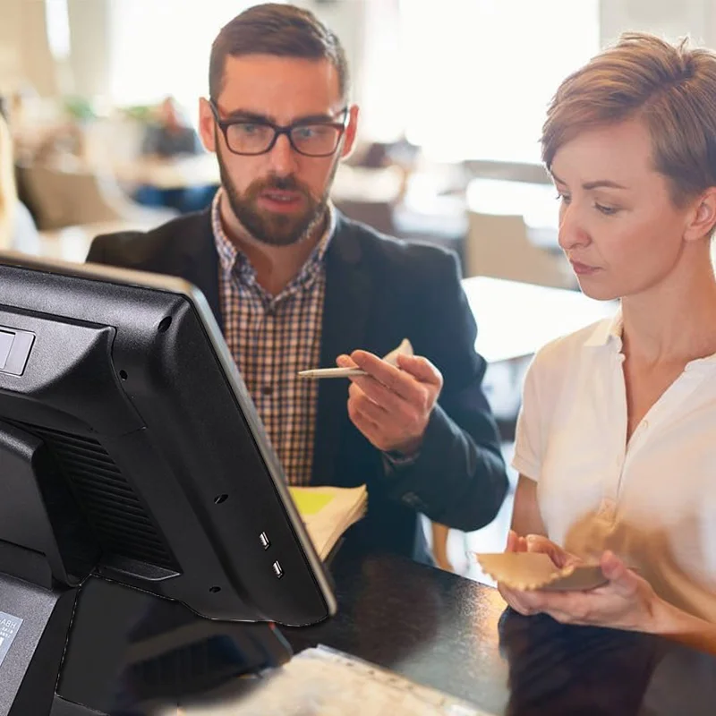 80 мм Термопринтер для чеков pos система с одним экраном кассовый аппарат все в