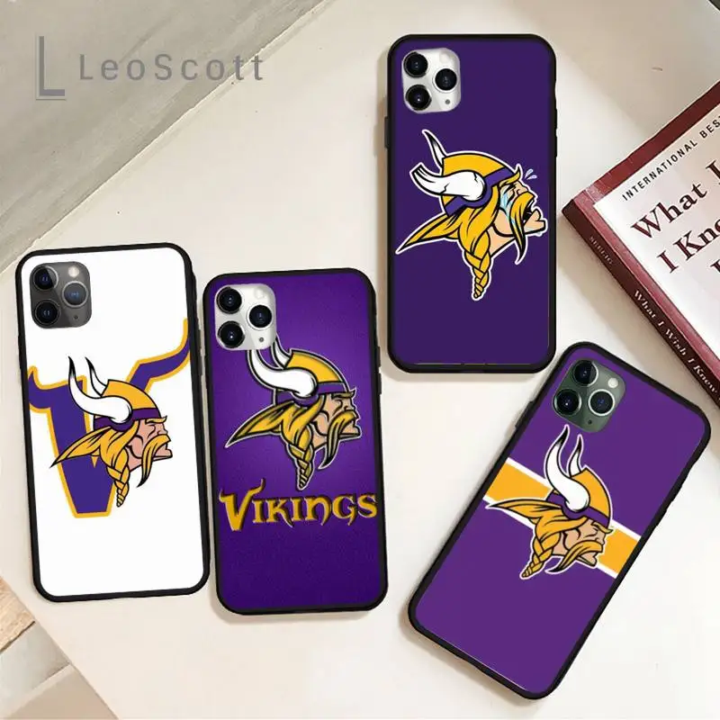 

Sport minnesota vikings Phone Case for iPhone 11 12 pro XS MAX 8 7 6 6S Plus X 5S SE 2020 XR Soft silicone Cover Funda Shell