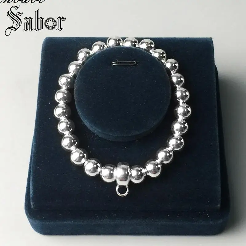 Мужской браслет серебряного цвета с подвеской для женщин подарочный | Украшения