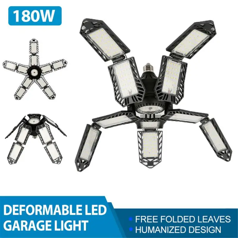 

New LED Lamp E26/E27 Led Bulb 180W Led Light Bulb 85-265V Foldable Fan Blade Lights Indoor Lighting For Living Room Garage Light