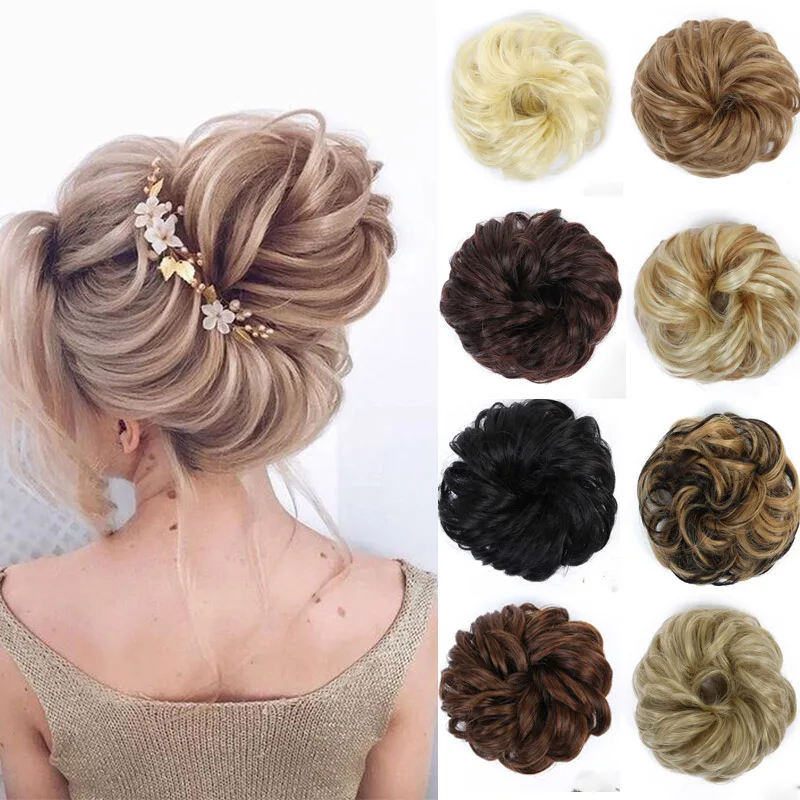 MANWEI синтетические эластичные волнистые вьющиеся волосы Пончик кудрявые кусок