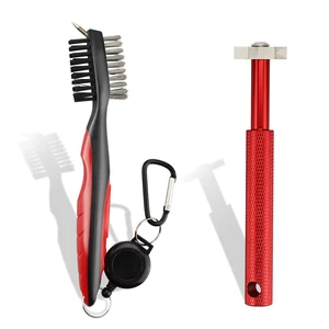 Щетка для чистки клюшек для гольфа + инструмент для заточки канавок для клюшек для гольфа, аксессуары для гольфа, Прямая поставка
