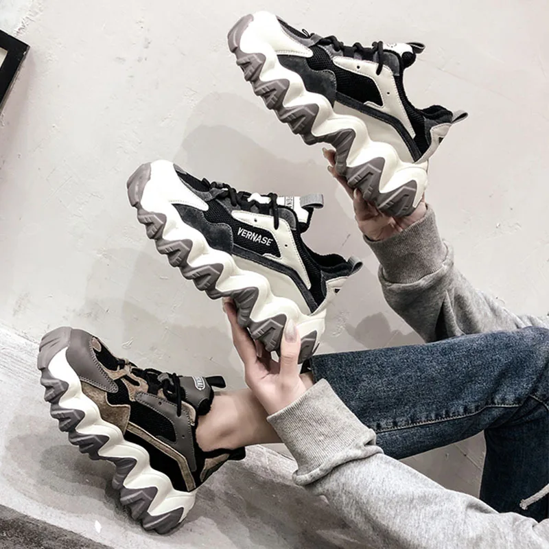 Кроссовки женские на массивной платформе повседневная обувь для тренировок