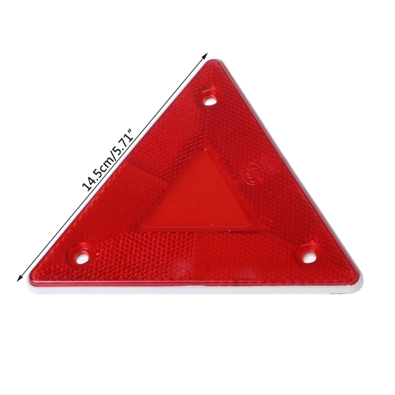 

2 Pcs Triangle Warning Reflector Alerts Safety Plate Rear Light Trailer Fire Car