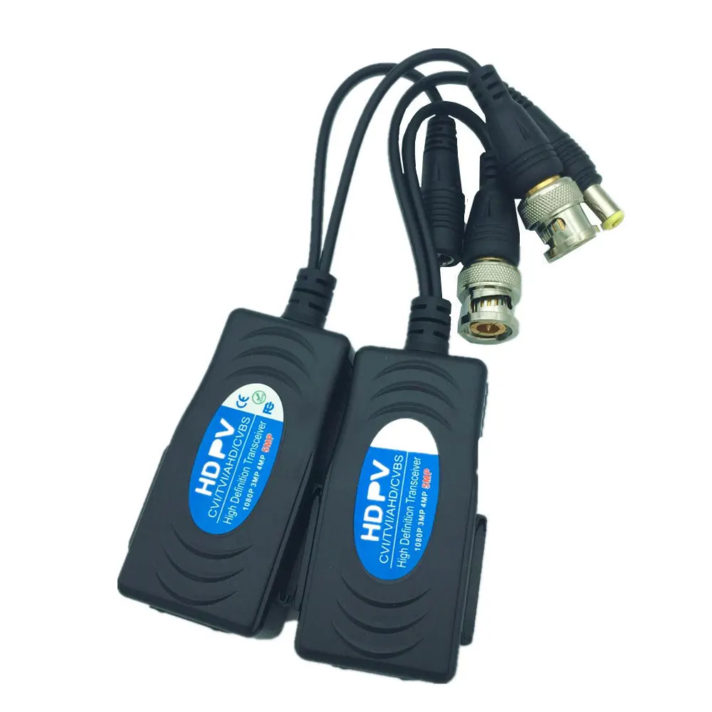 Пара 5 МП HD PV Пассивное Видео питание передача данных аудио Balun RJ45 2 передатчика