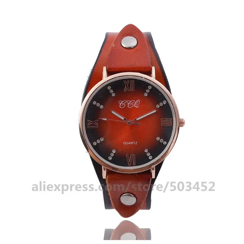 100 шт./лот CCQ 92016 Relojes Para Mujer повседневные аналоговые кварцевые часы из натуральной