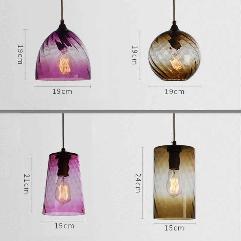 

Modern Pendant Lamp Multicolor Art Suspension Luminaire Nordic Glass Pendant Light Spiral Deco Hanging Lamps Indoor LED Lighting