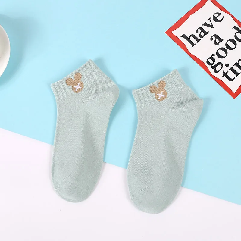 

Spring and summer 2020 new school style breathable cartoon retro invisible socks