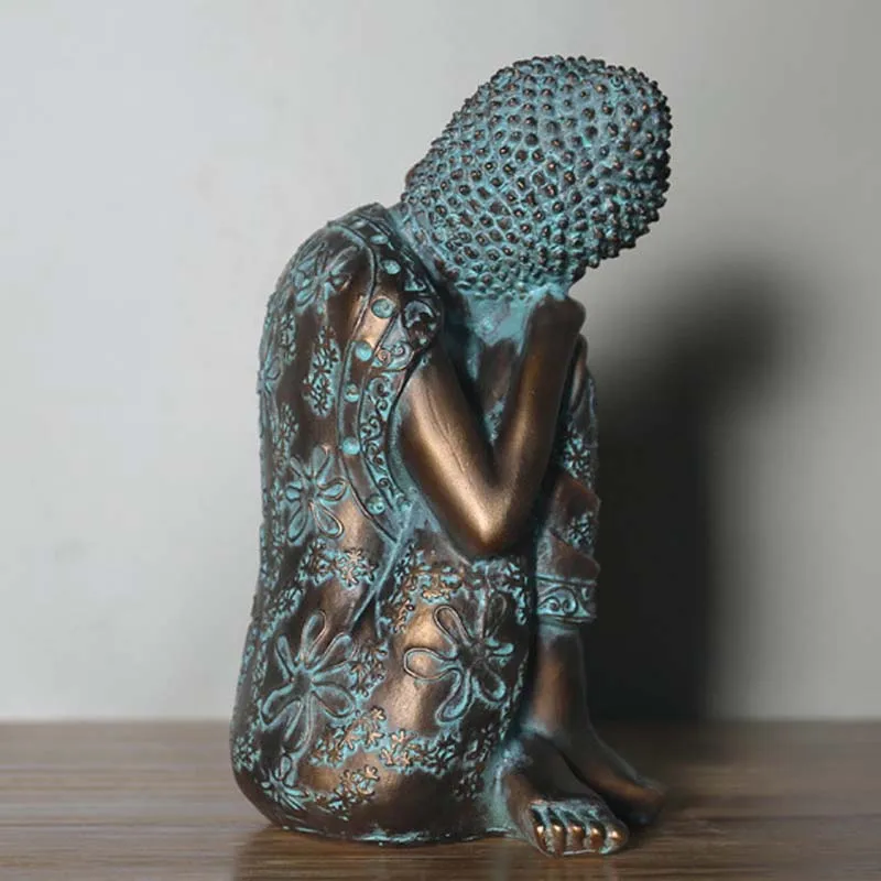 Strongwell Юго-Восточная Азия фигурка спящего Будды Смола имитация бронзы ремесла для
