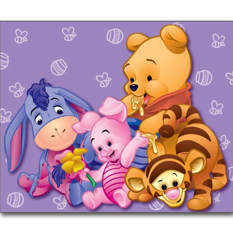 Детская настенная живопись &quotСемья Винни-Пуха&quot холст постеры Скандинавская