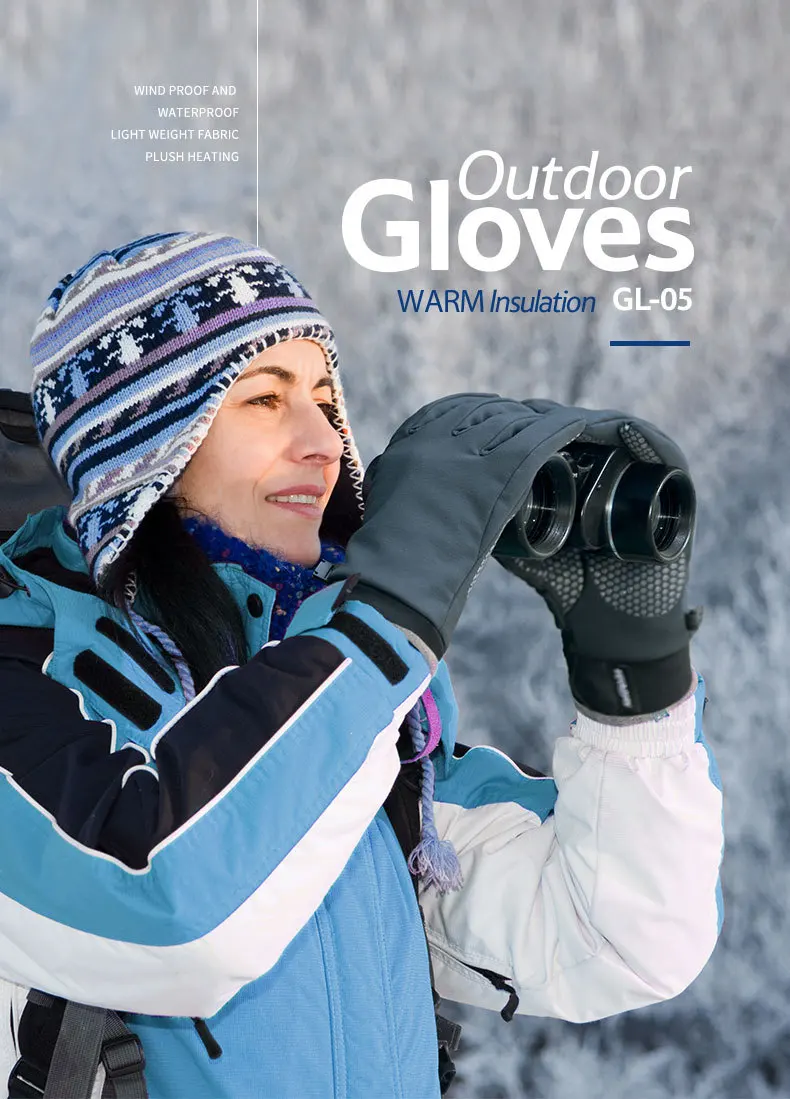 

Winter Door Plus Velvet Warm Gloves Skiing Can Touch Screen Running Cycling Motorcycle Waterproof And Windproof Sports Gloves