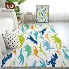 BeddingOutlet, большой ковер с динозаврами для спальни, цветной игровой коврик для детей, мультяшный ковер с животными, синий, зеленый центральный ковер, Прямая поставка