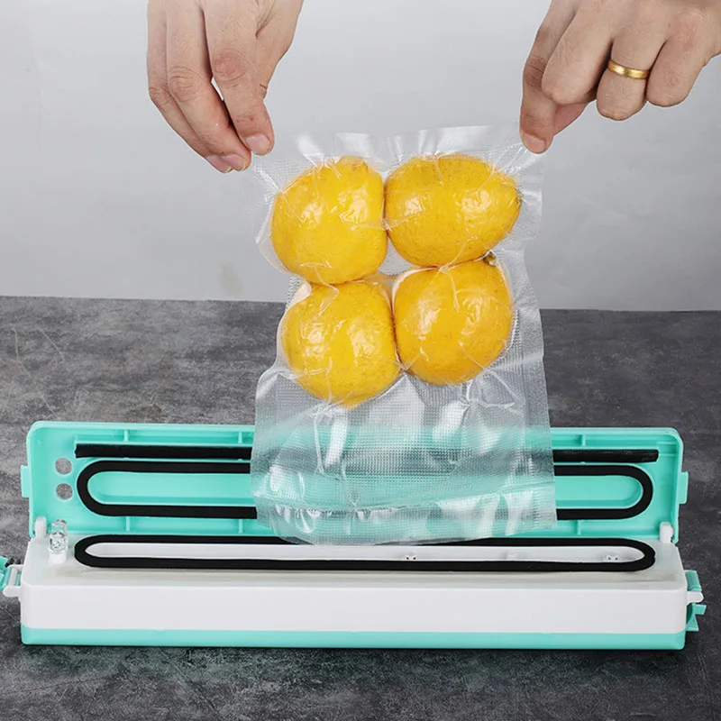 M&aacute;quina de envasado al vac&iacute;o comercial, selladora autom&aacute;tica de alimentos al vac&iacute;o para el hogar, sellado de pl&aacute;stico de mantenimiento fresco-0