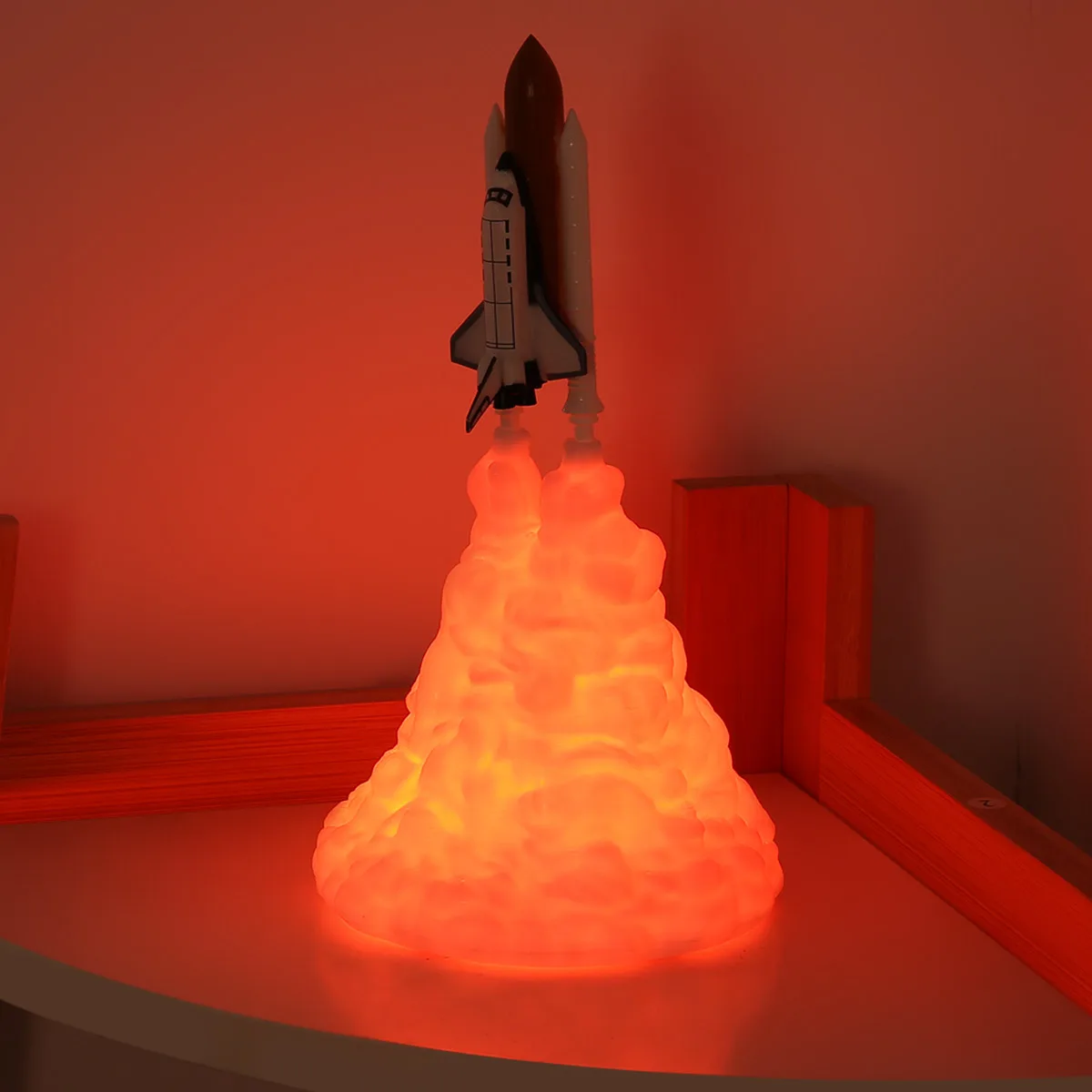 Finether 3D принт ночник Космический Шаттл лампа детский USB Перезаряжаемый