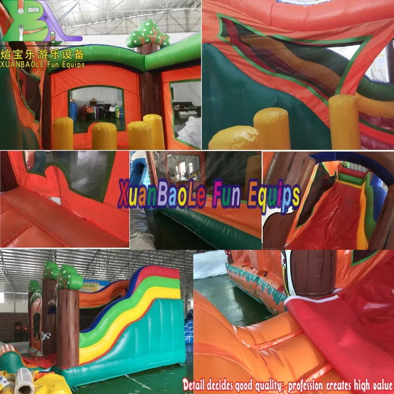 Джунгли дерево замок комбинированный Подгонянный 5X5m надувная горка игровая