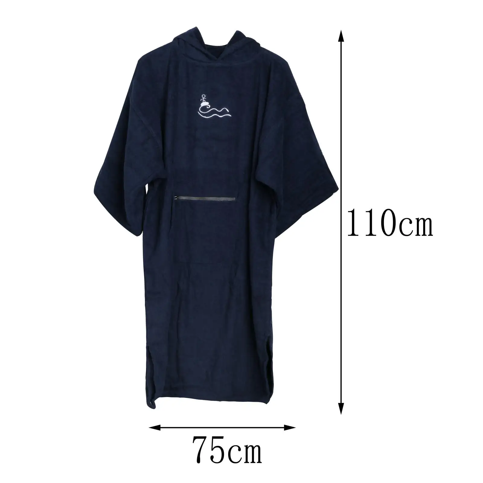 

Medium Sleeve Pure Cotton Changing Robe Wetsuit Four Seasons Hooded Surf Poncho Women Men Hood Surfing Cape Absorbent Bathrobe