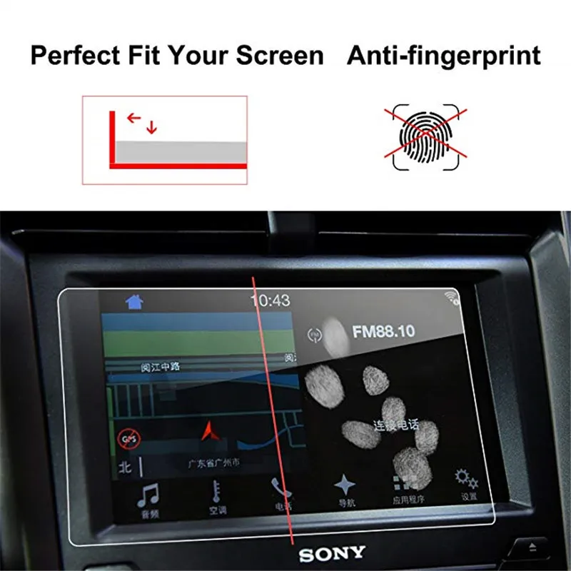 

For Ford Focus Edge Everest Explorer Taurus Glass Car Navigation Screen Protector Tempered Glass in-Dash Screen Protector