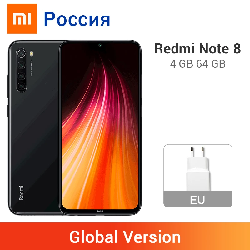 Глобальная версия Xiaomi Redmi Note 8 4 Гб оперативной памяти 64 встроенной процессор