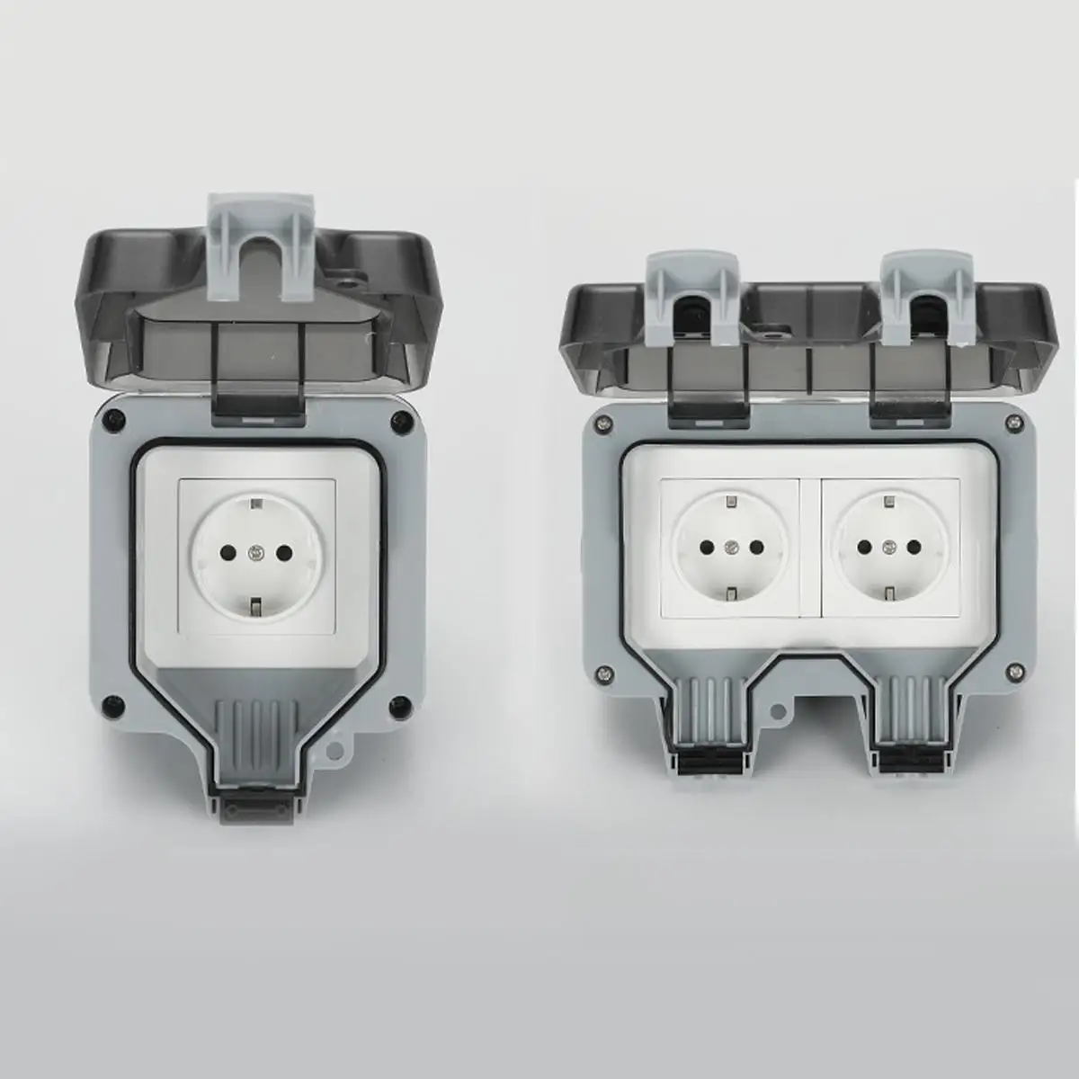 Водонепроницаемая уличная настенная розетка IP66 двойная электрическая