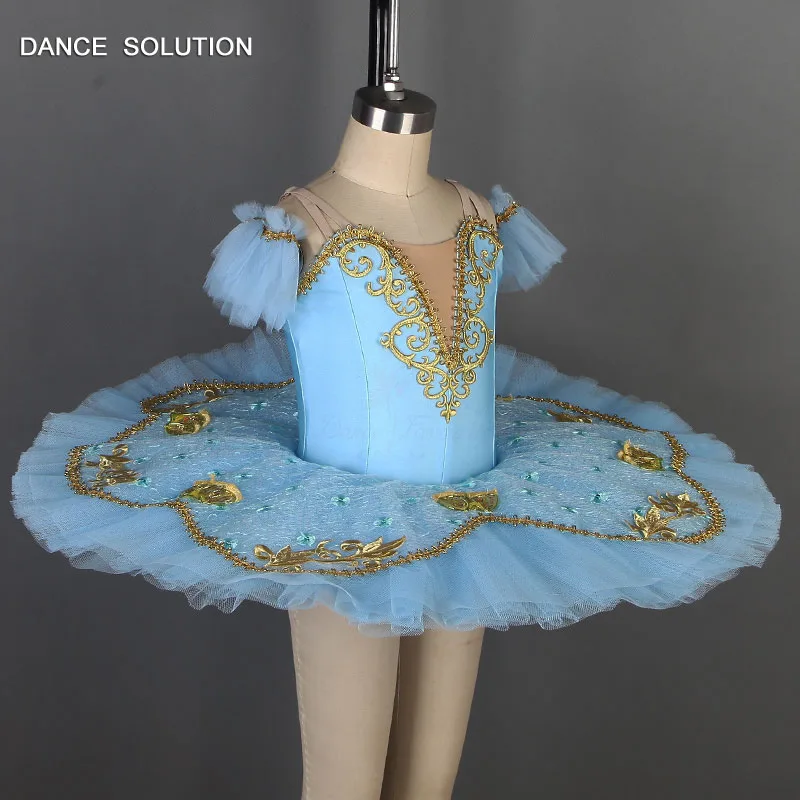 Топ и плиссированная Тюлевая пачка из спандекса небесно-голубого цвета