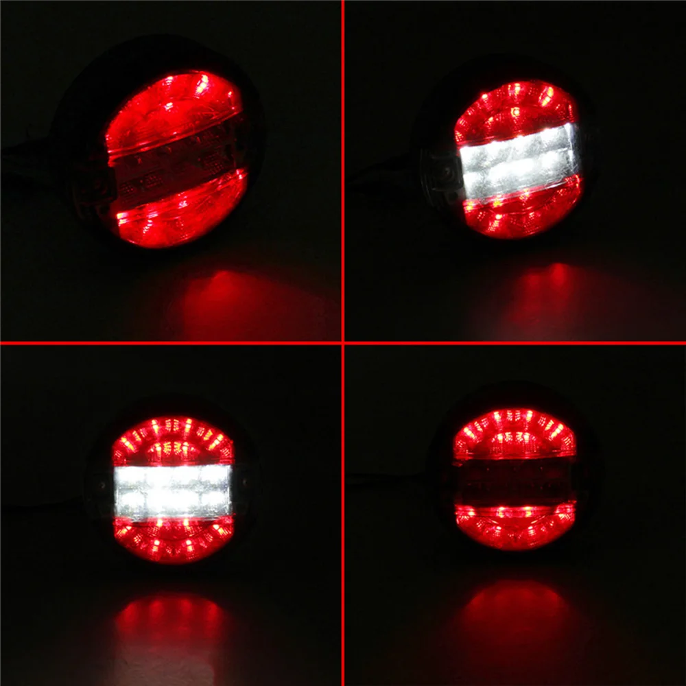 2Pcs 4inch 20 LEDs Truck Tail Light Stop Brake Reverse Lamp for 24V Vehicles Trailer Caravan 10-30V Car Styling Accessories | Автомобили и