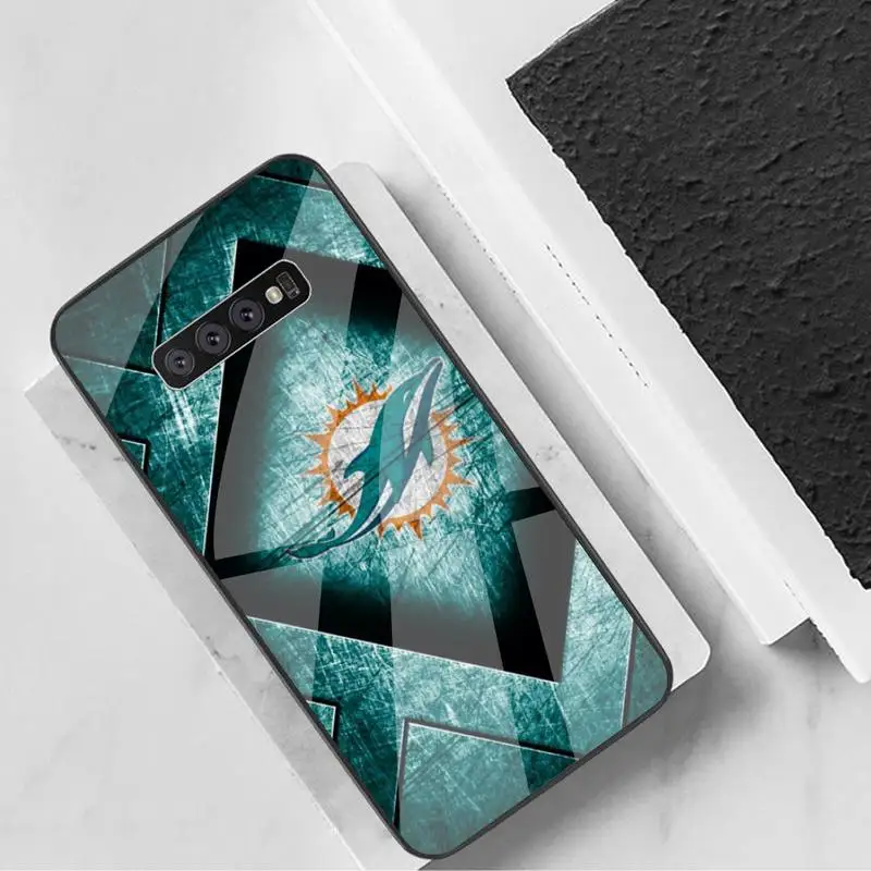 

Miami Dolphins Phone Case Tempered Glass For Samsung S6 7 8 9 10 20 Plus Ultra Note8 9 10 10pro