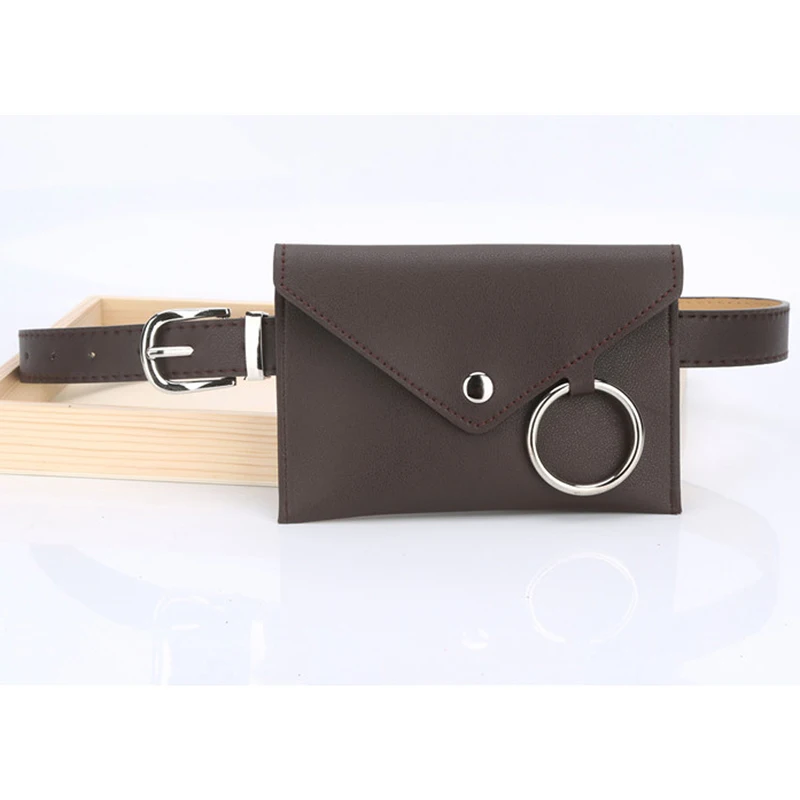 Женская поясная сумка из искусственной кожи кошелек на ремне маленький
