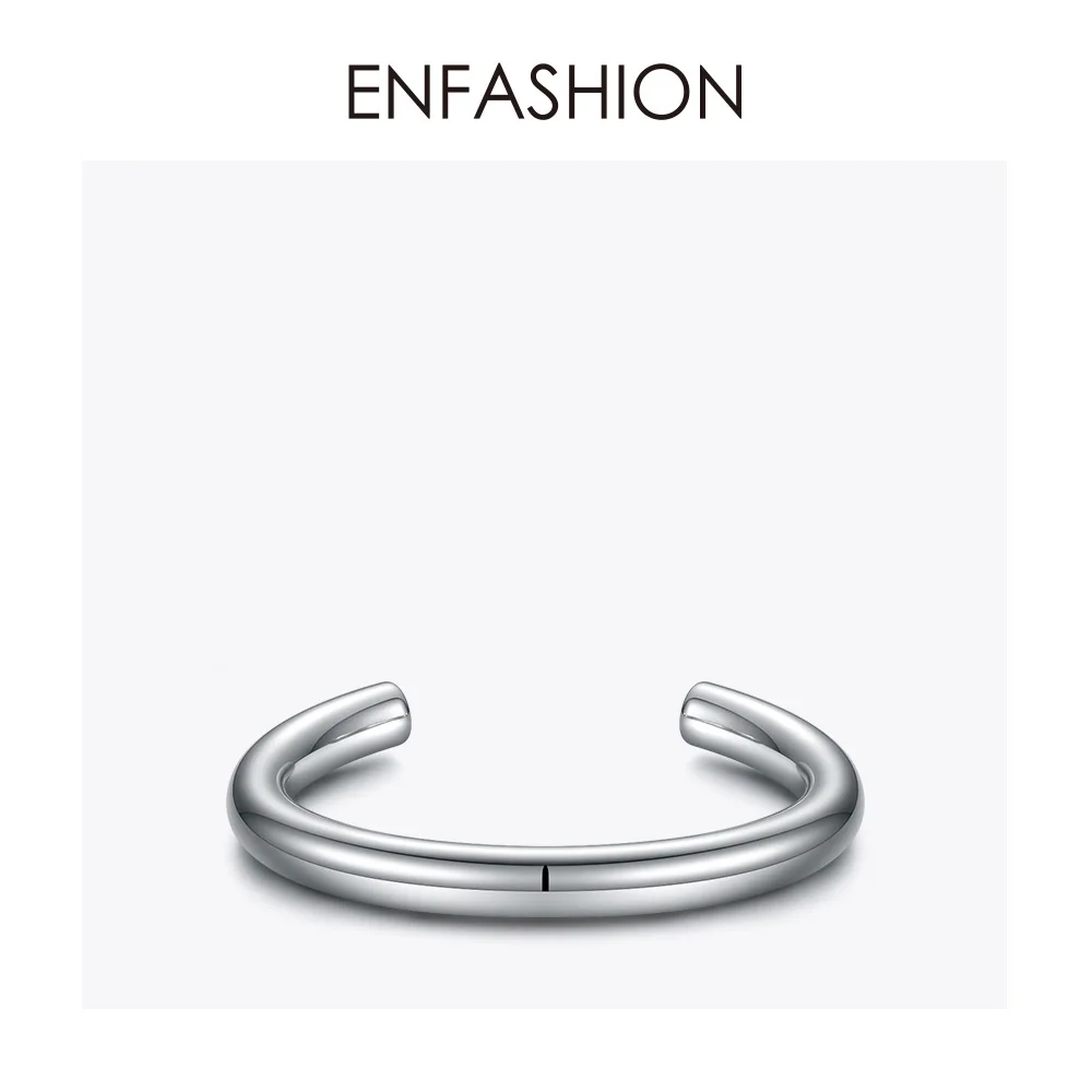 Браслеты ENFASHION из нержавеющей стали с отверстиями Женские Толстые браслеты-трубы