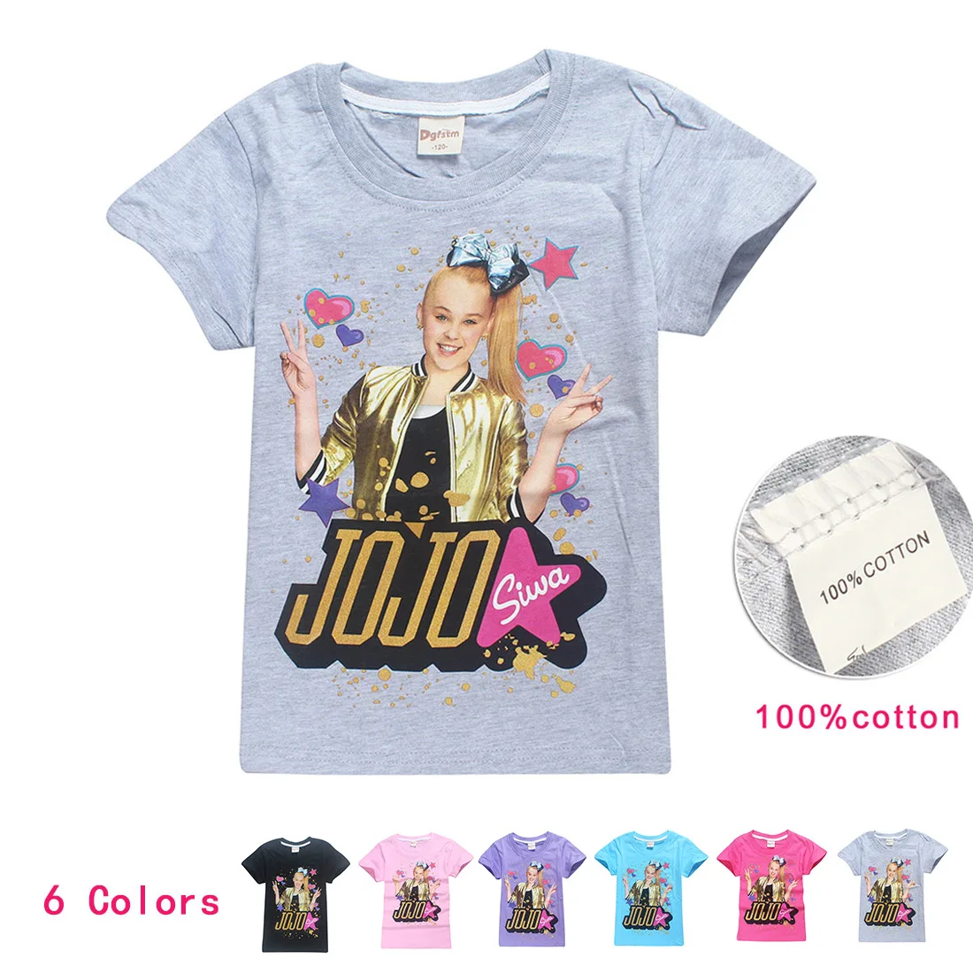 Популярные летние топы футболки JOJO siwa vampirina Одежда для маленьких детей Детские